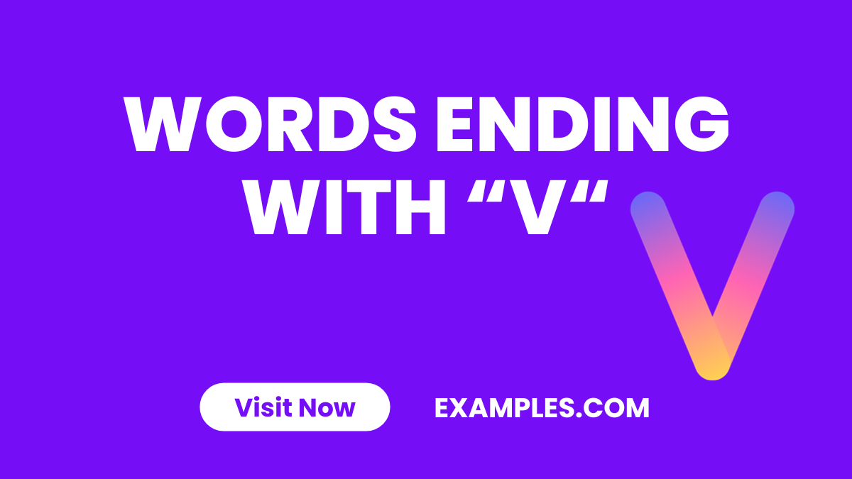 Words Ending With the V