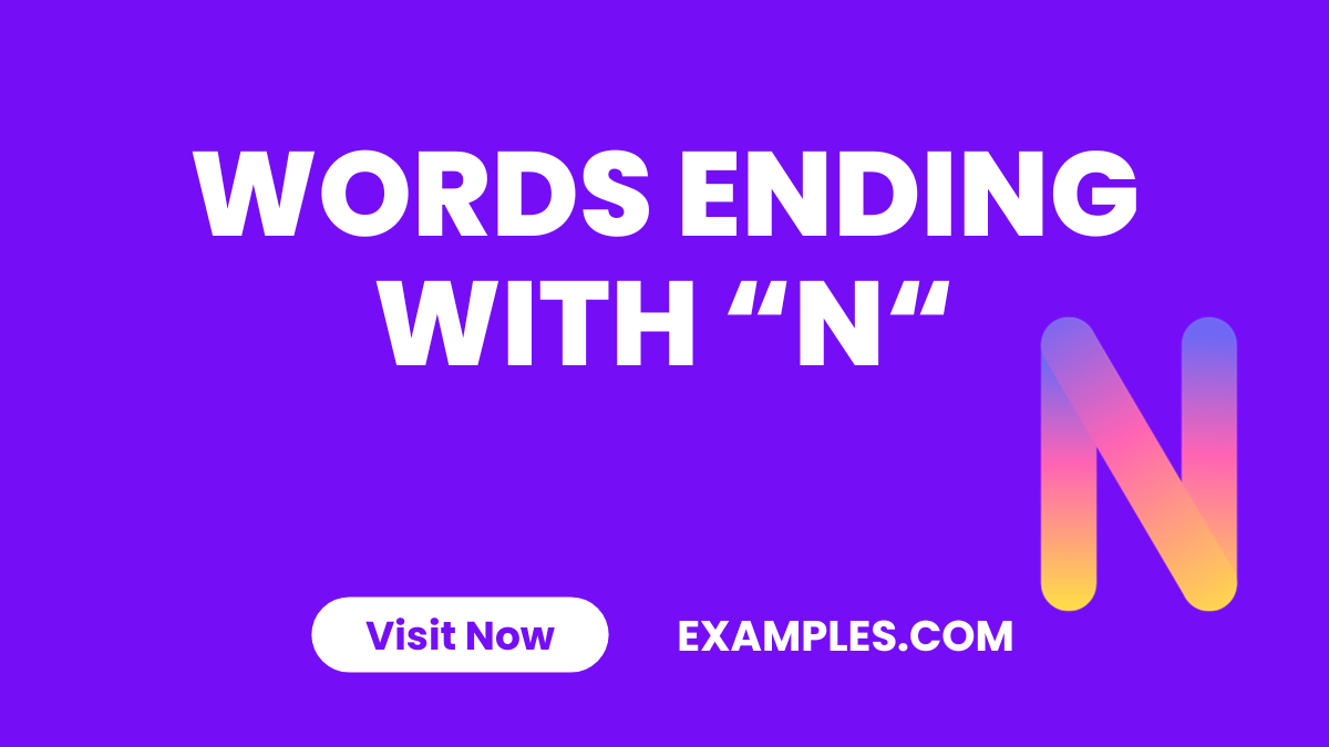 Words Ending with N