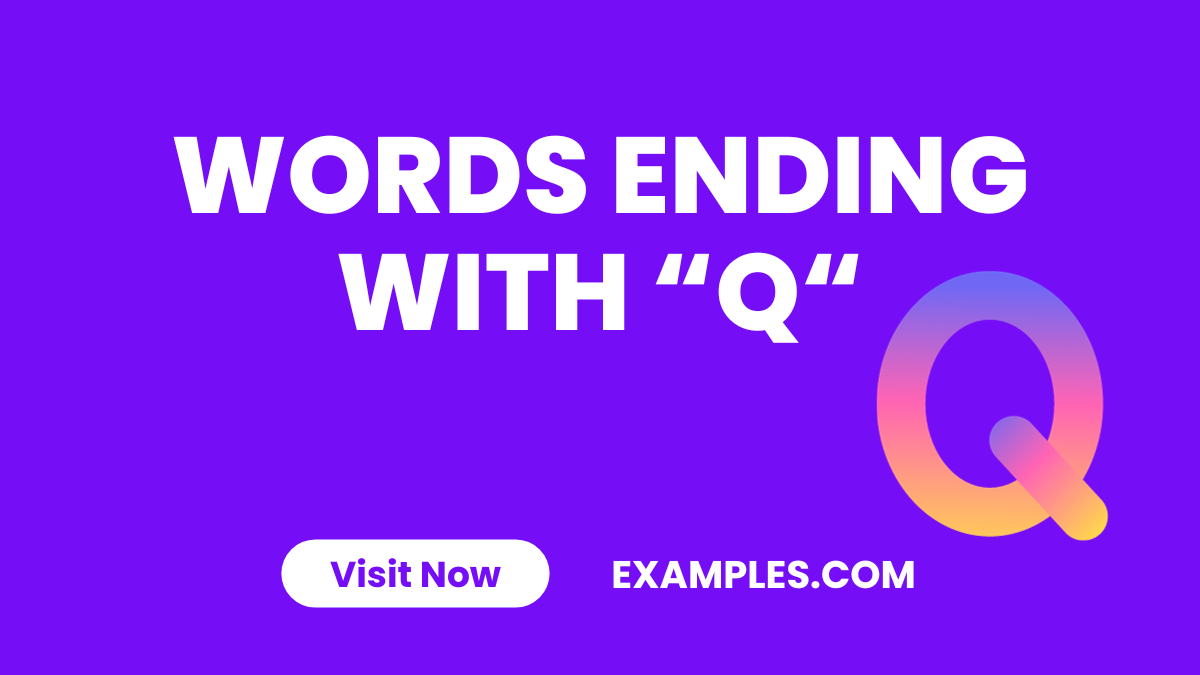 Words Ending with Q