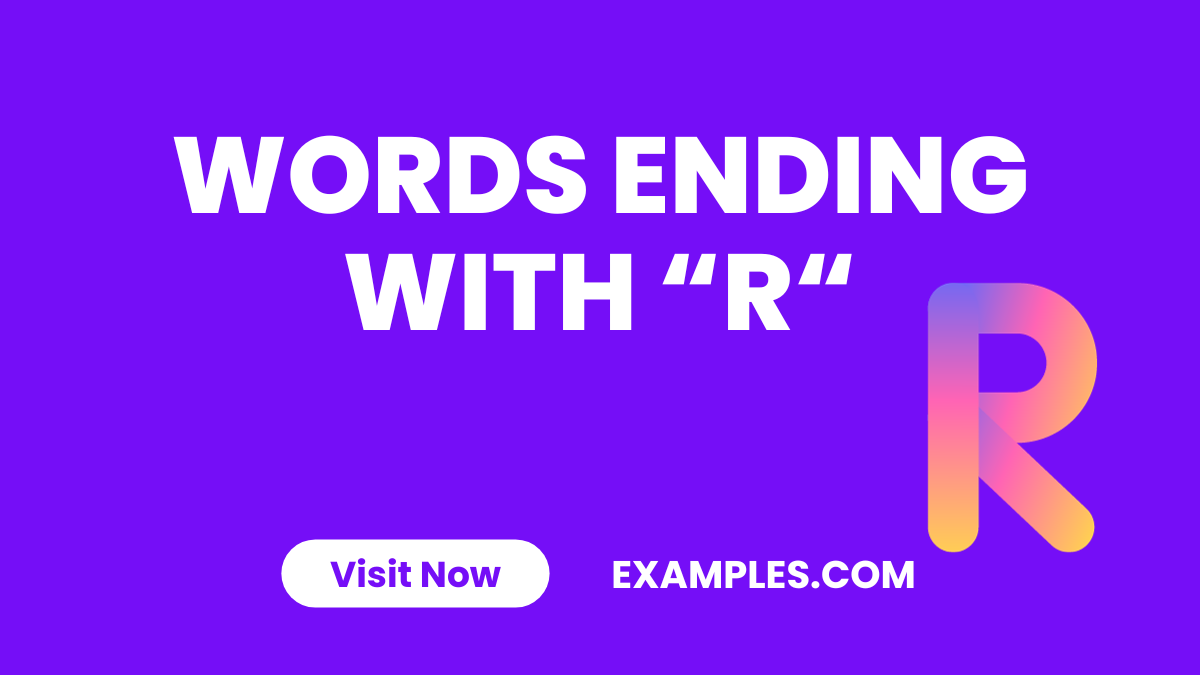 Words Ending with R