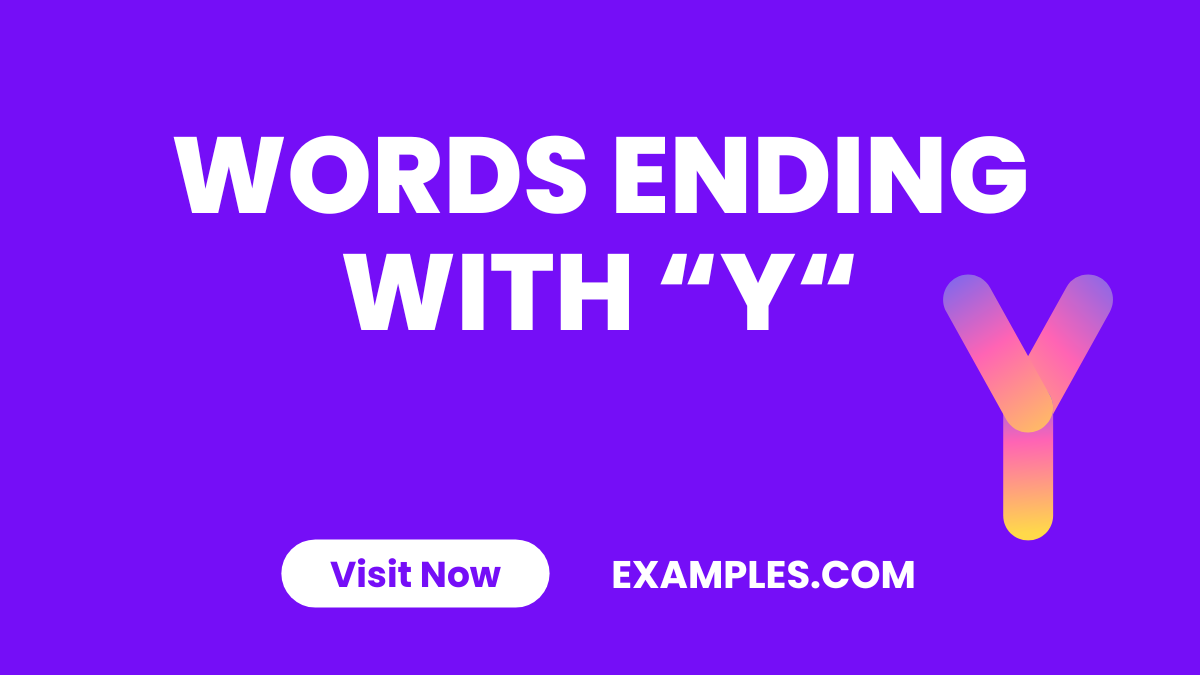 Words Ending with Y