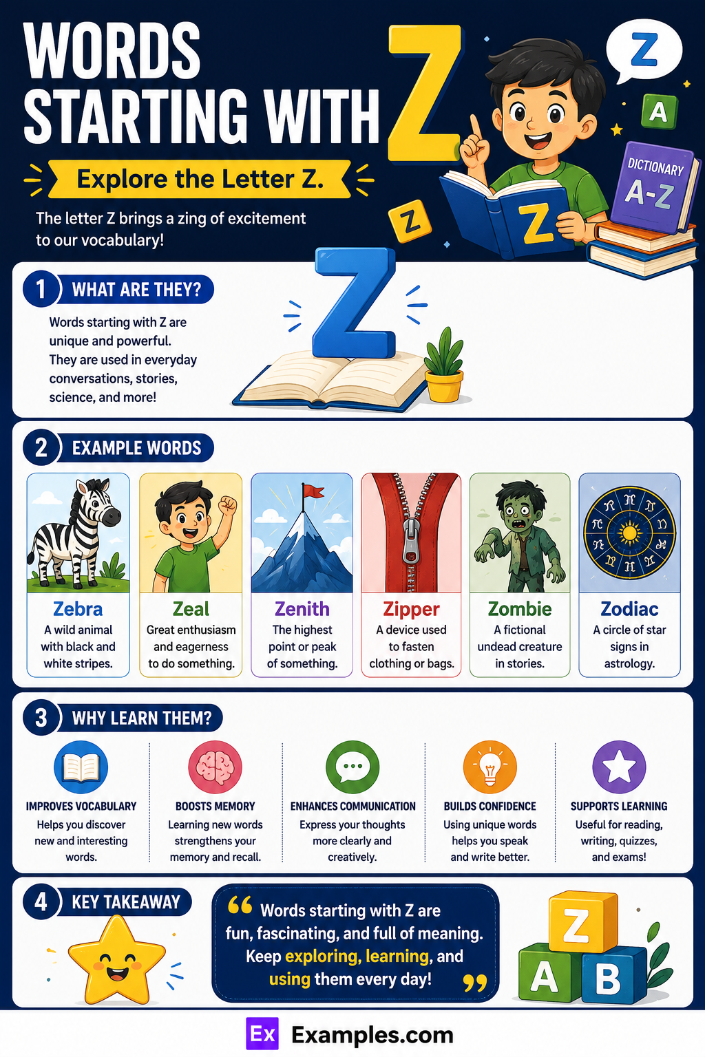 450+ Words Starting with Z List, Meaning, PDF
