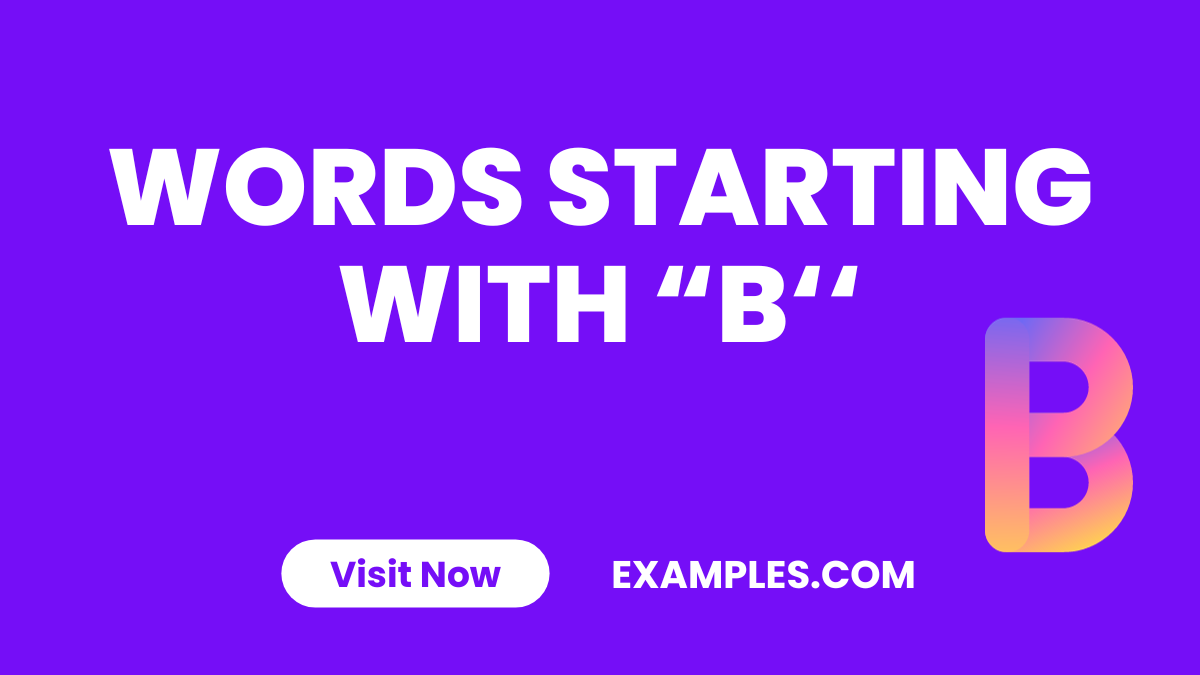 Words Starting with B
