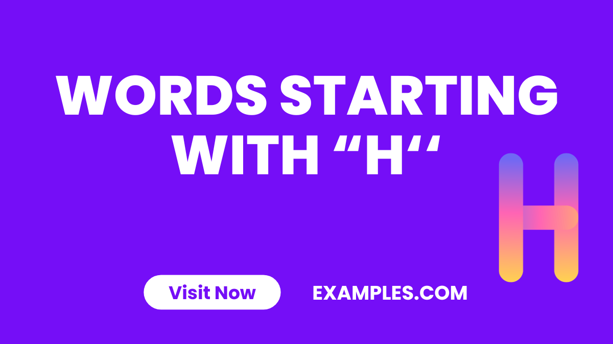 Words Starting with H