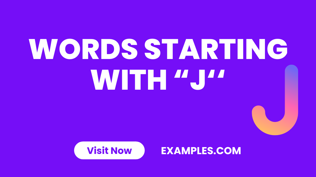 Words Starting with J