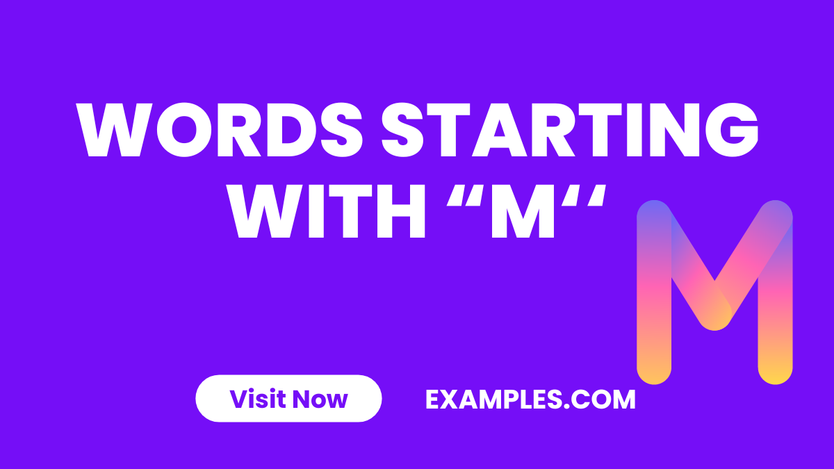 Words Starting with M