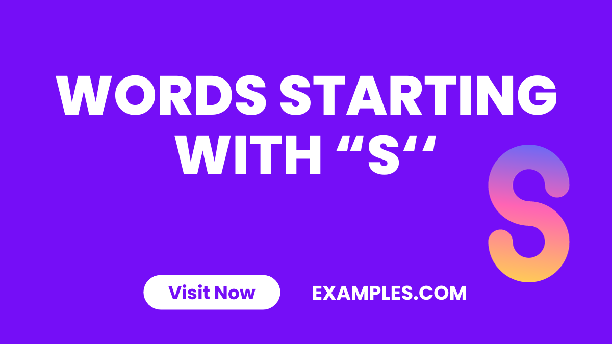 Words Starting with S