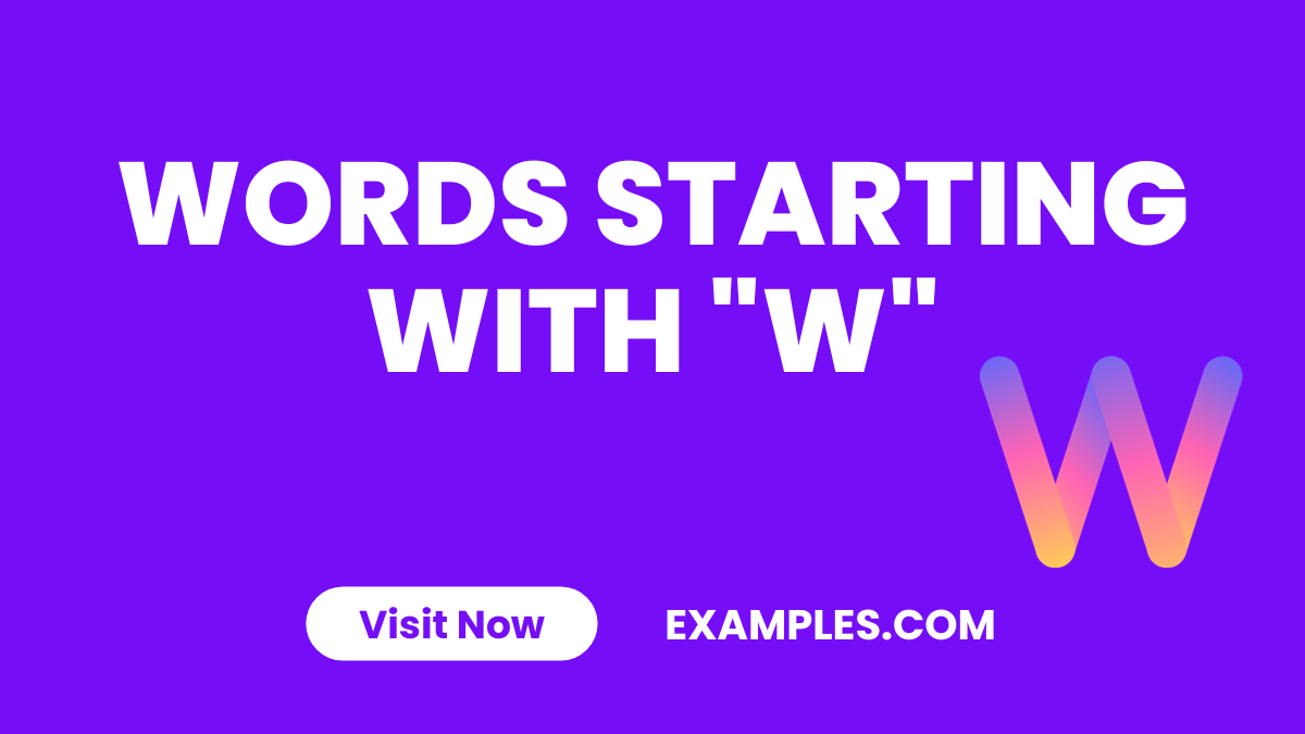 Words Starting with W