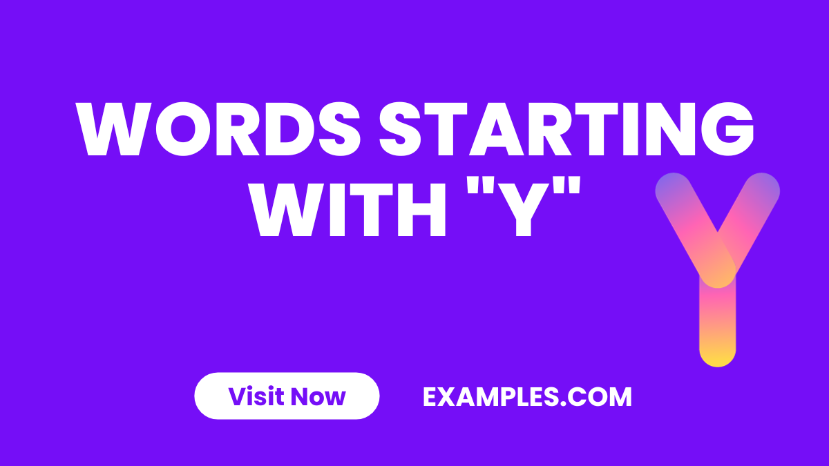 Words Starting with Y