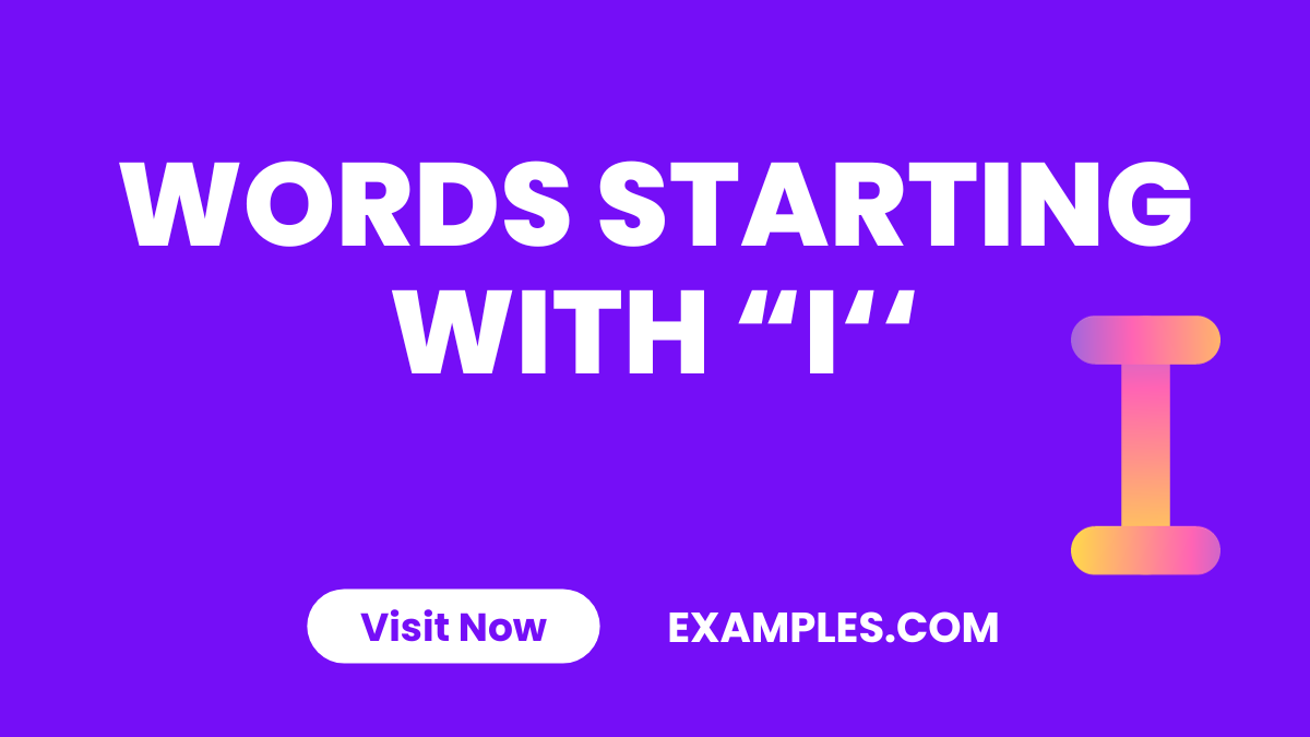 Words Starting with i