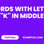 Words With Letter K in Middle