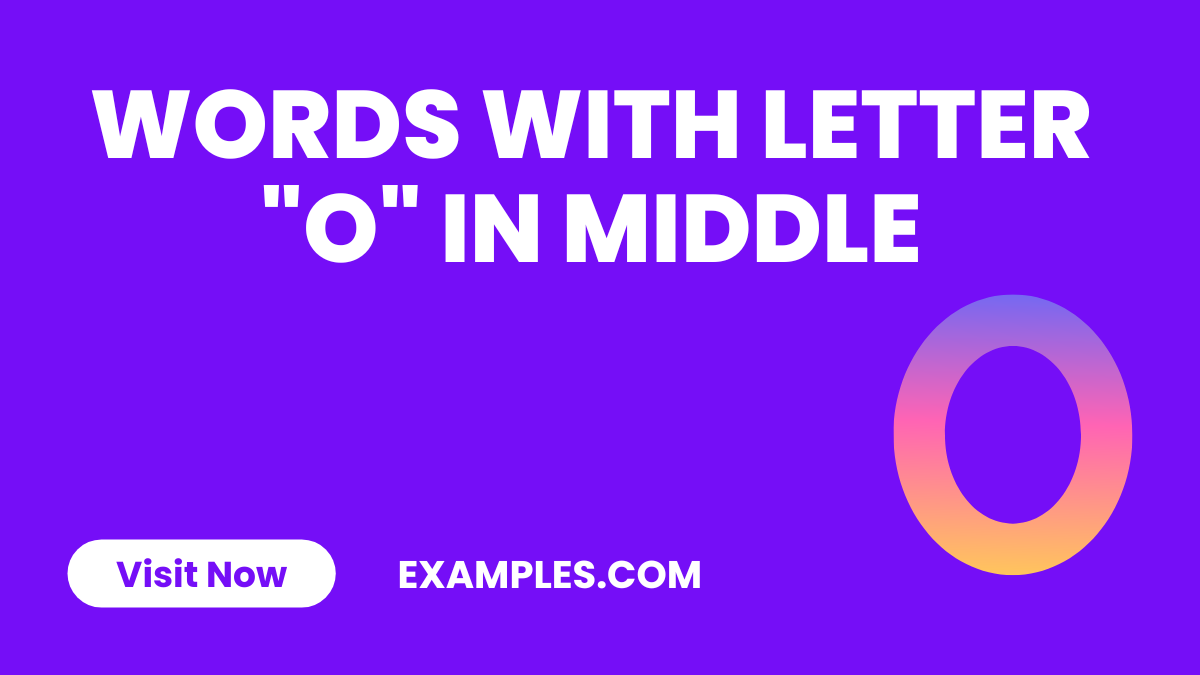 Words With Letter O in Middle