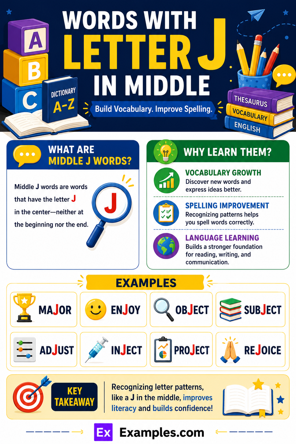 450+ Words With Letter J in Middle List, Meaning, PDF