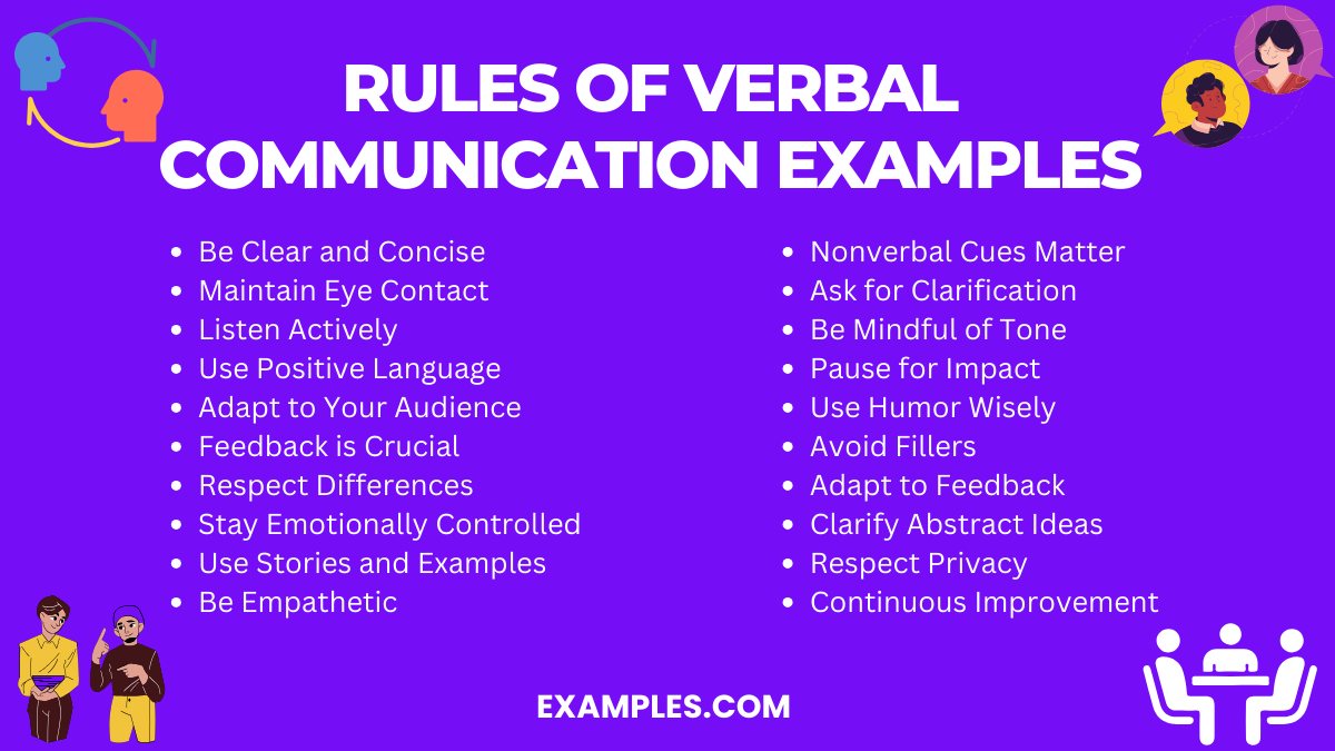 rules of verbal communication example