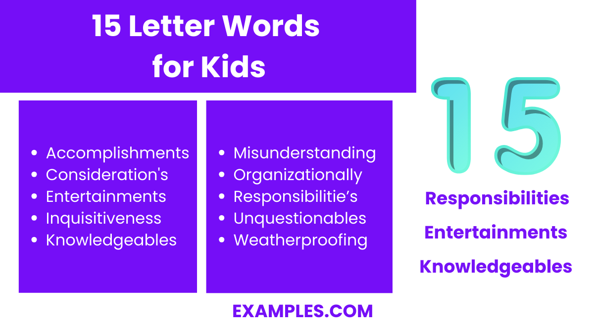 15 letter words for kids