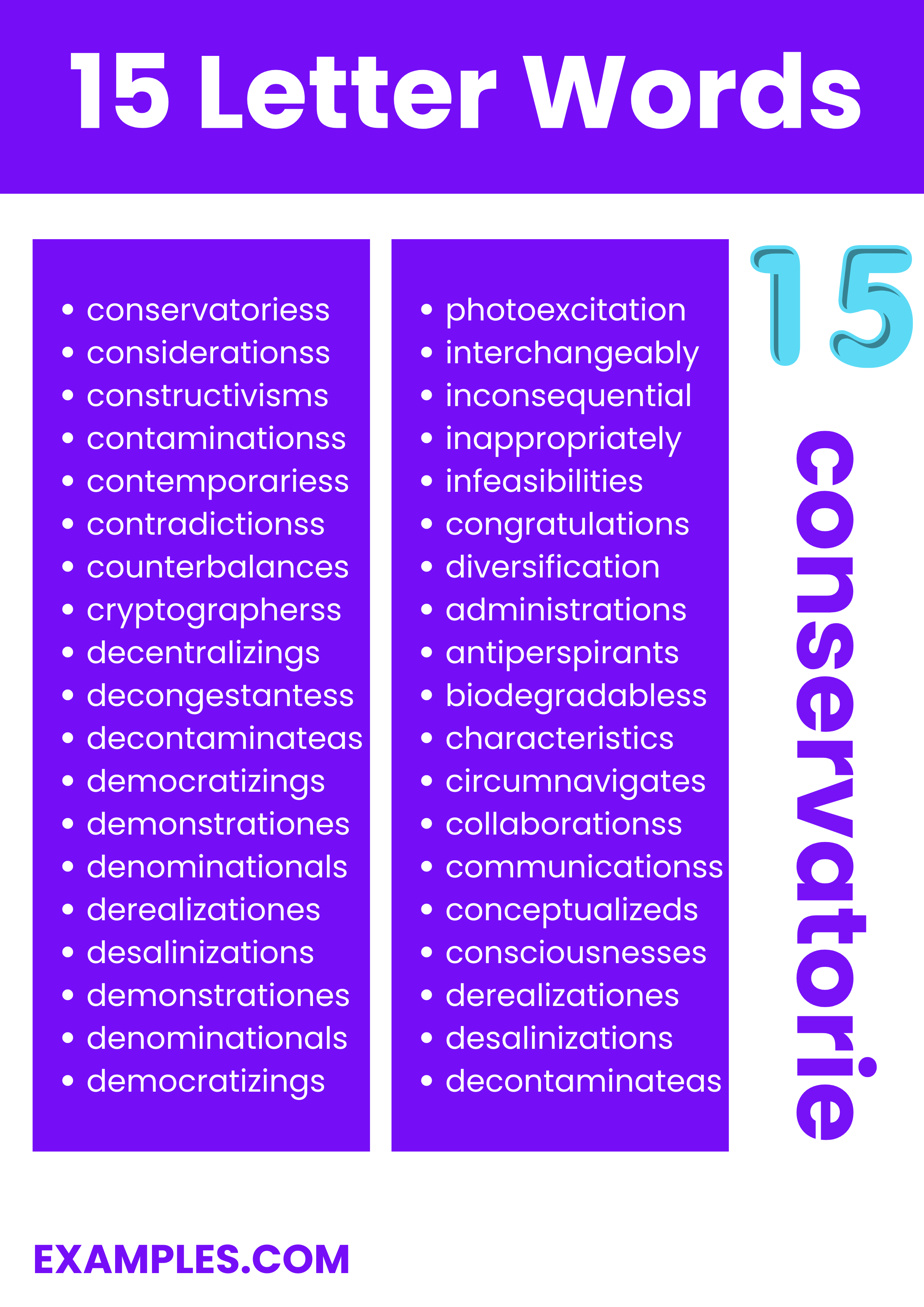 450+ 15 Letter Words, Meaning, PDF