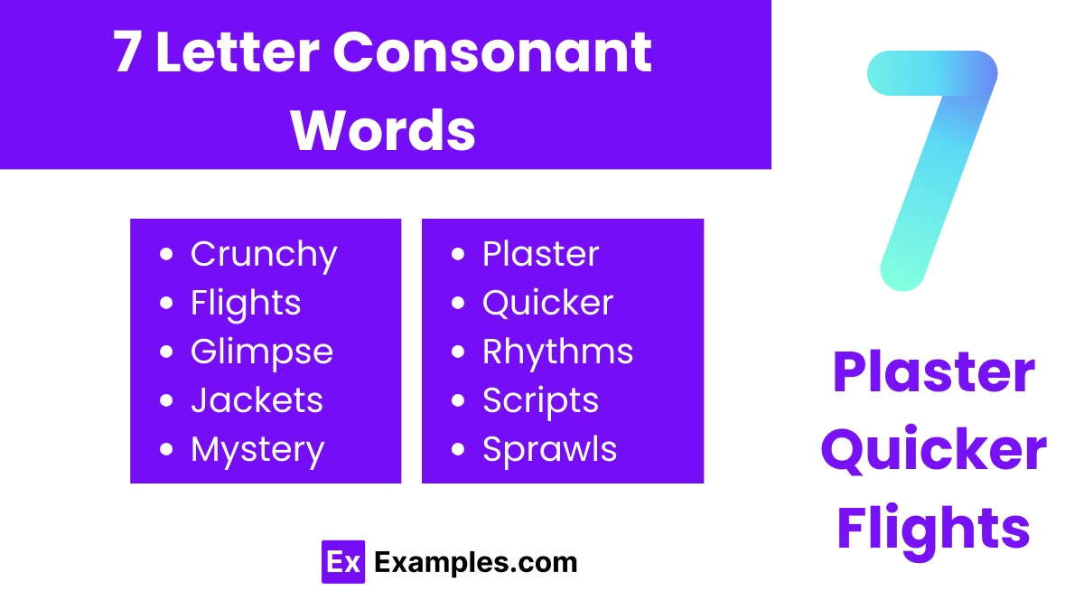 7 letter consonant words