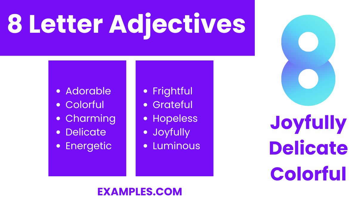 8 letter adjectives