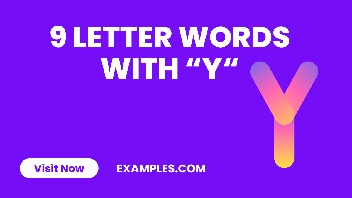 9 Letter Words with Y 1
