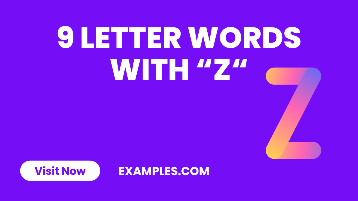 9 Letter words with Z