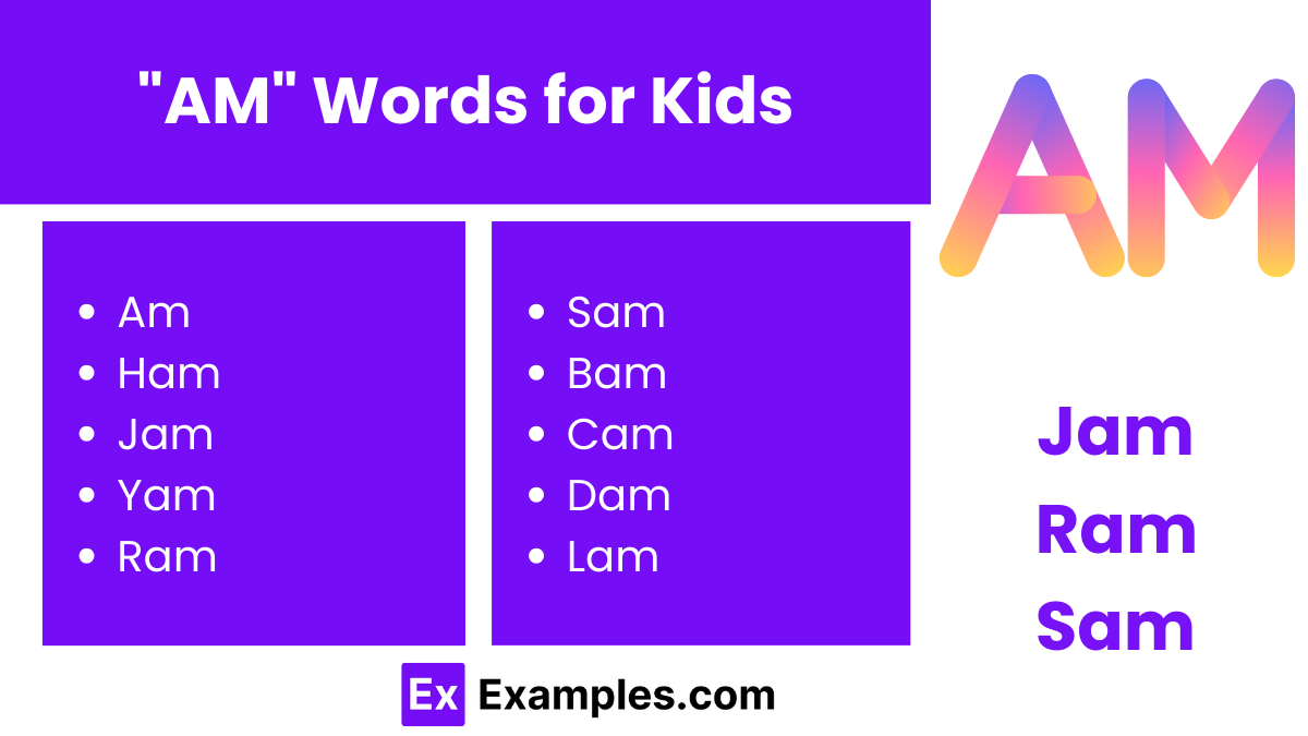 am words for kids