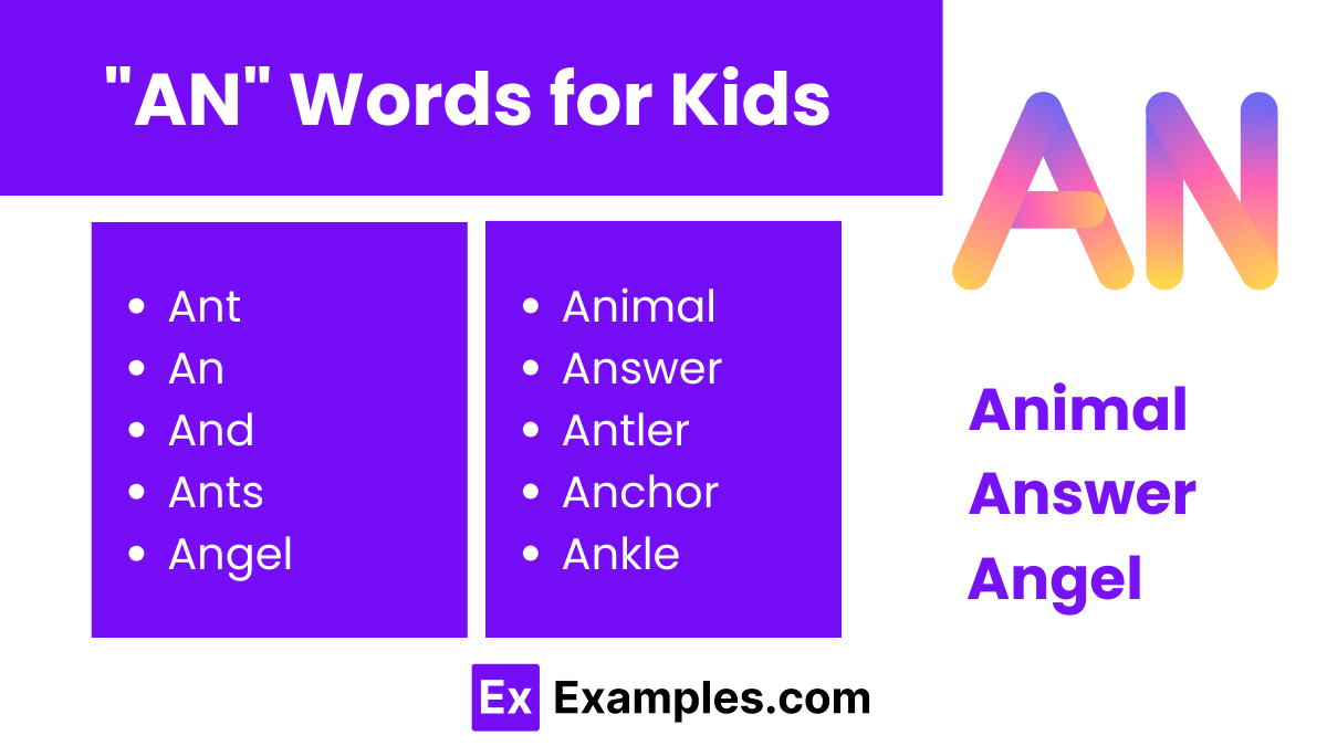 an words for kids
