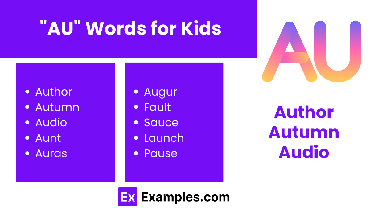 au words for kids