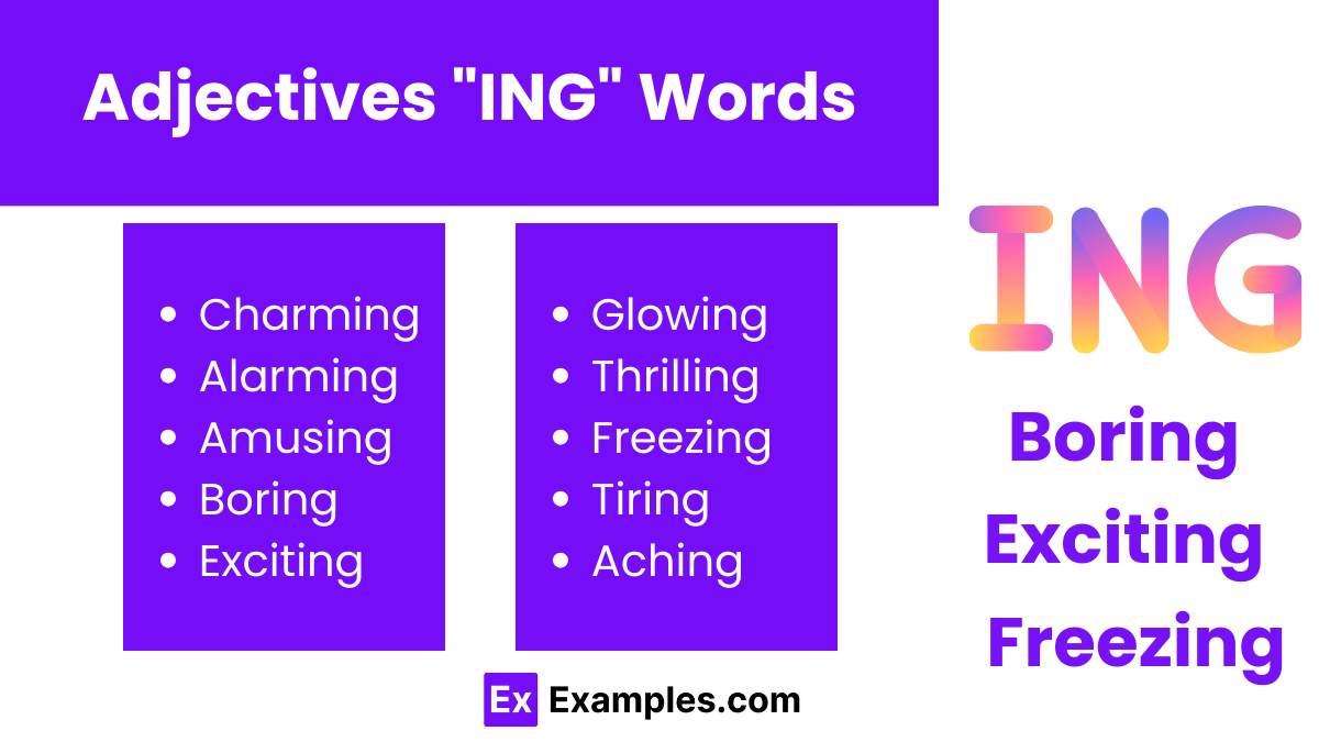 adjectives ing words