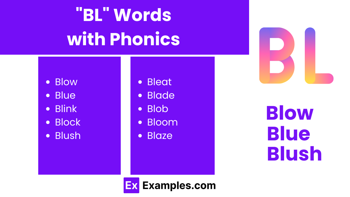 bl words with phonics 1