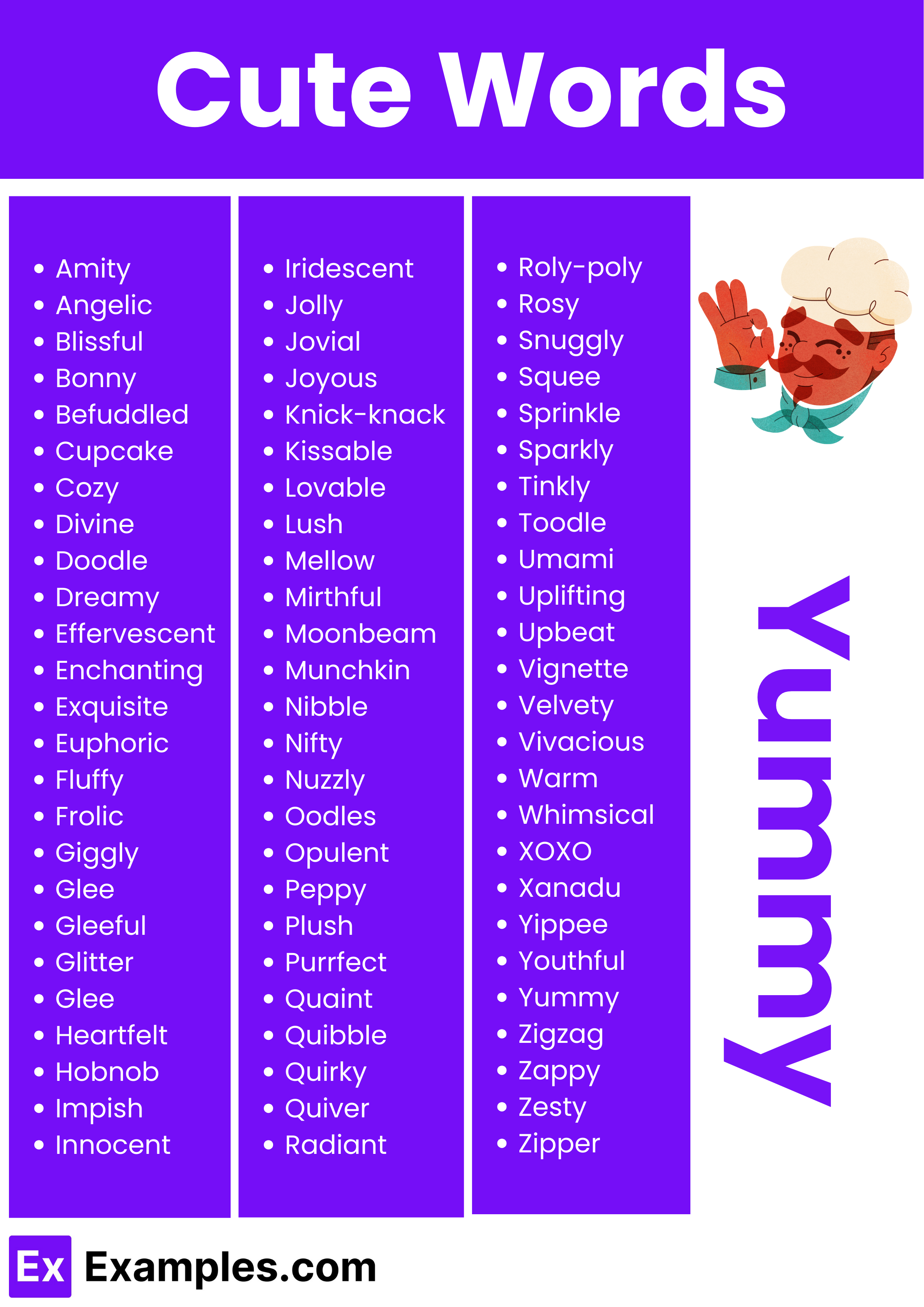 Cute Words - 450+ List, Meaning, PDF