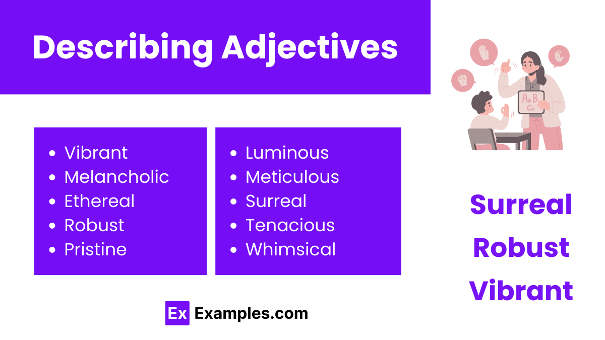 describing adjectives