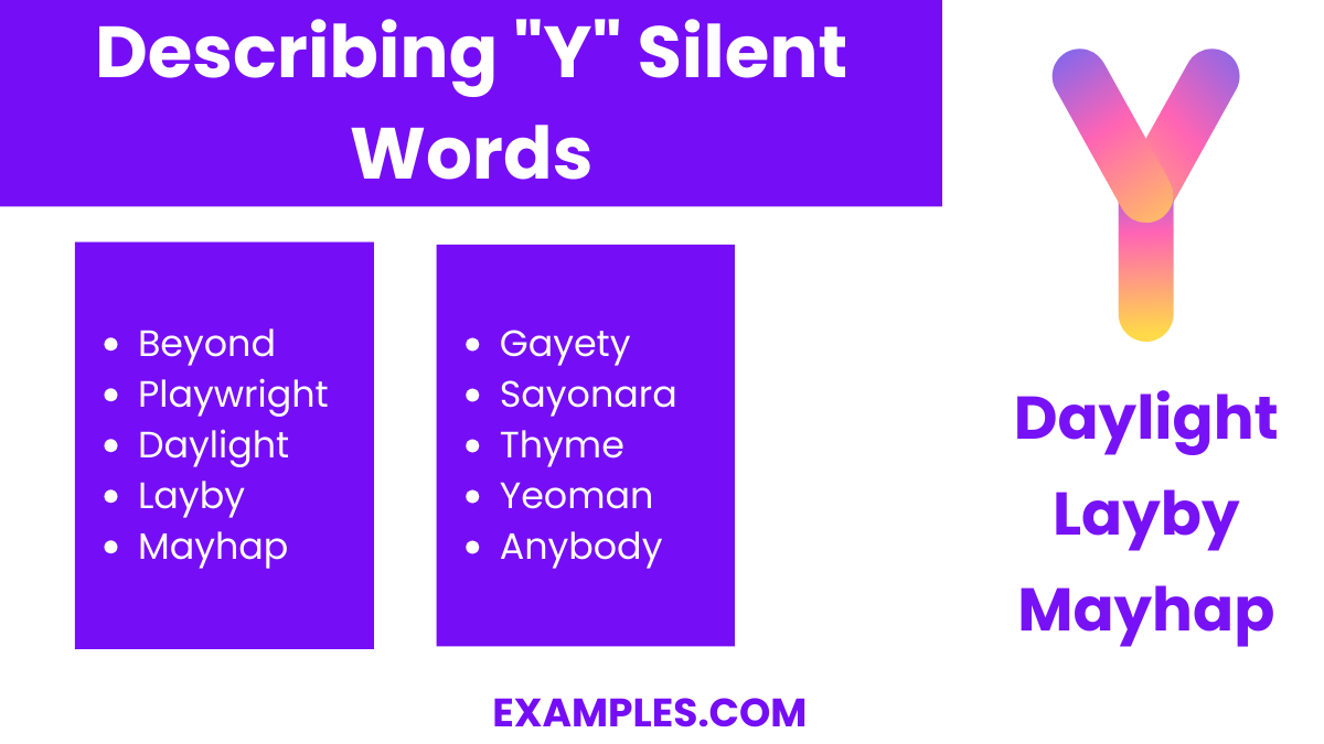 describing y silent words