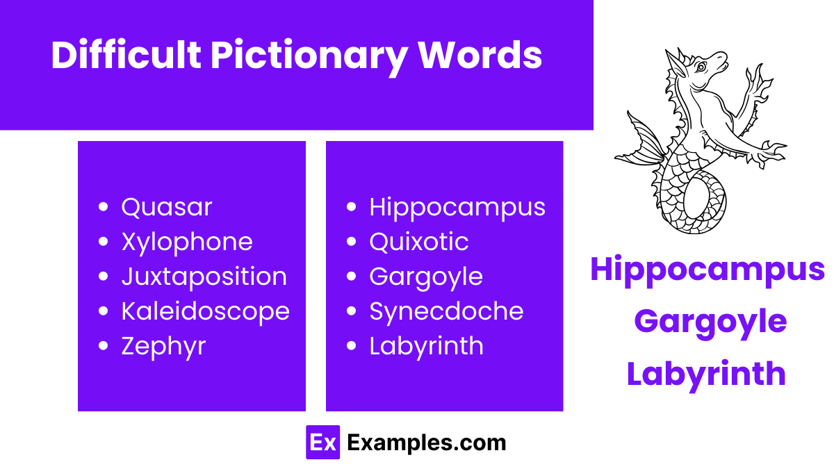 difficult pictionary words