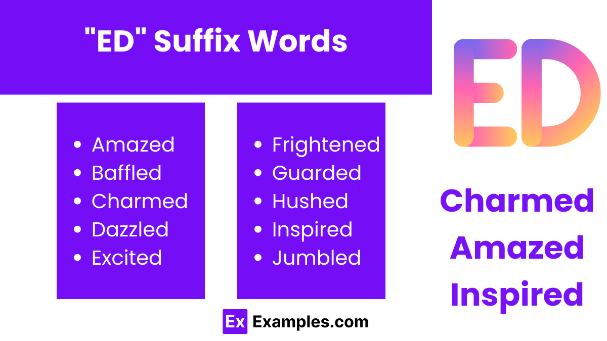 ed suffix words