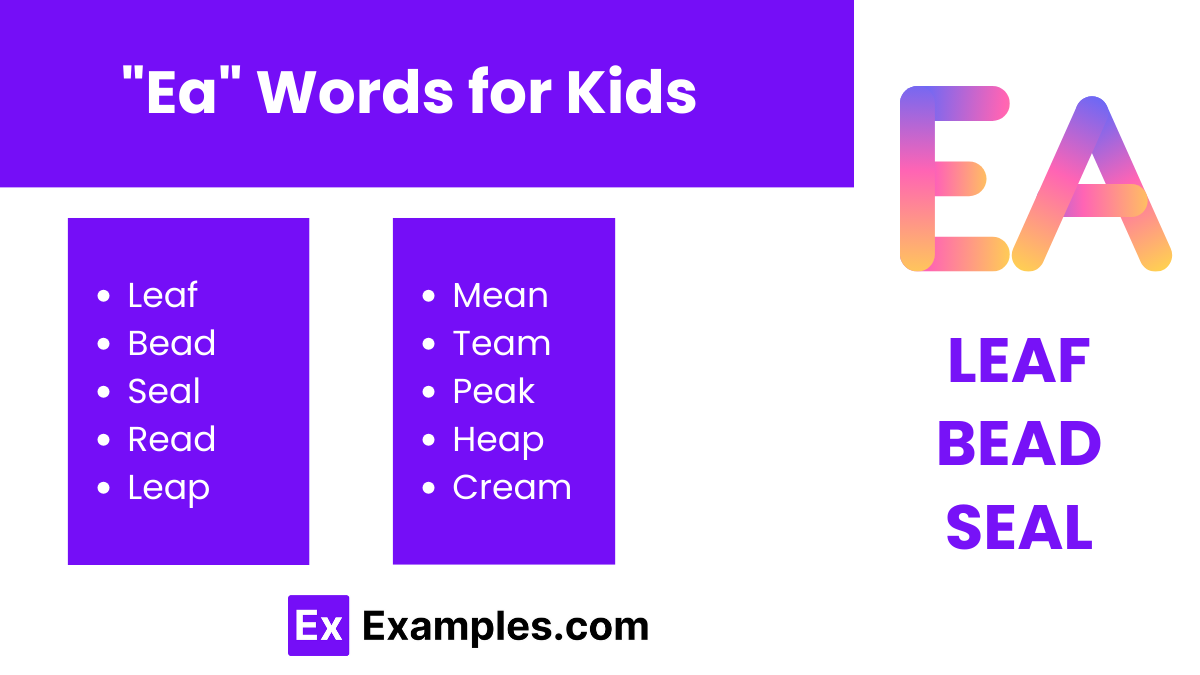 ea words for kids