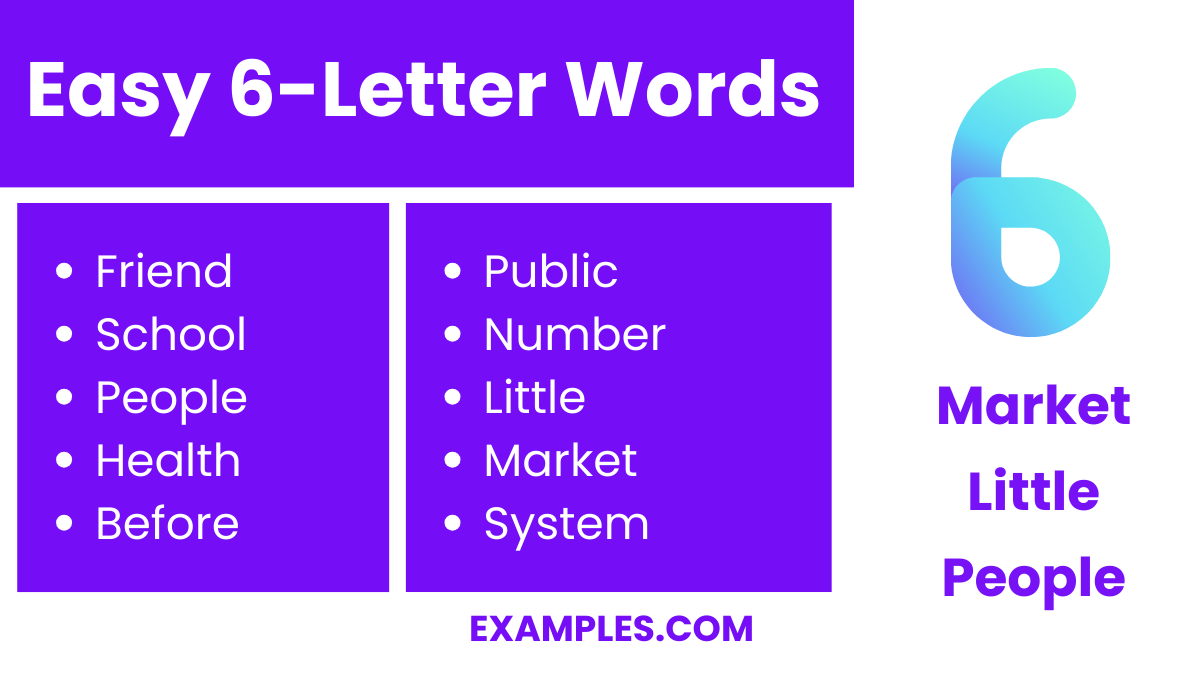 easy 6 letter words