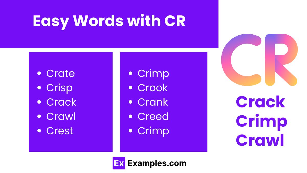 easy words with cr