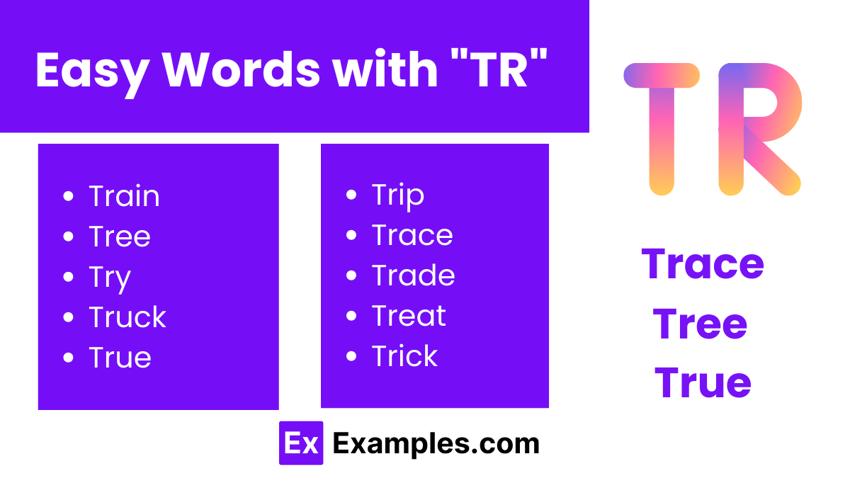 easy words with tr