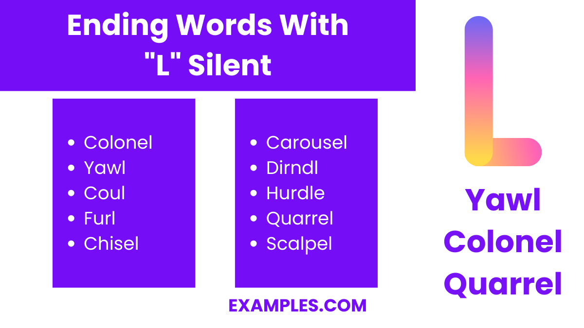 ending words with l silent