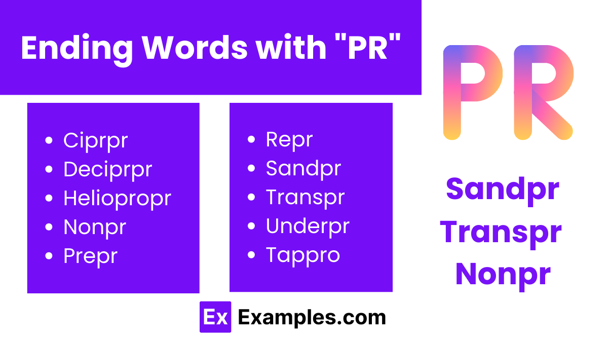 ending words with pr