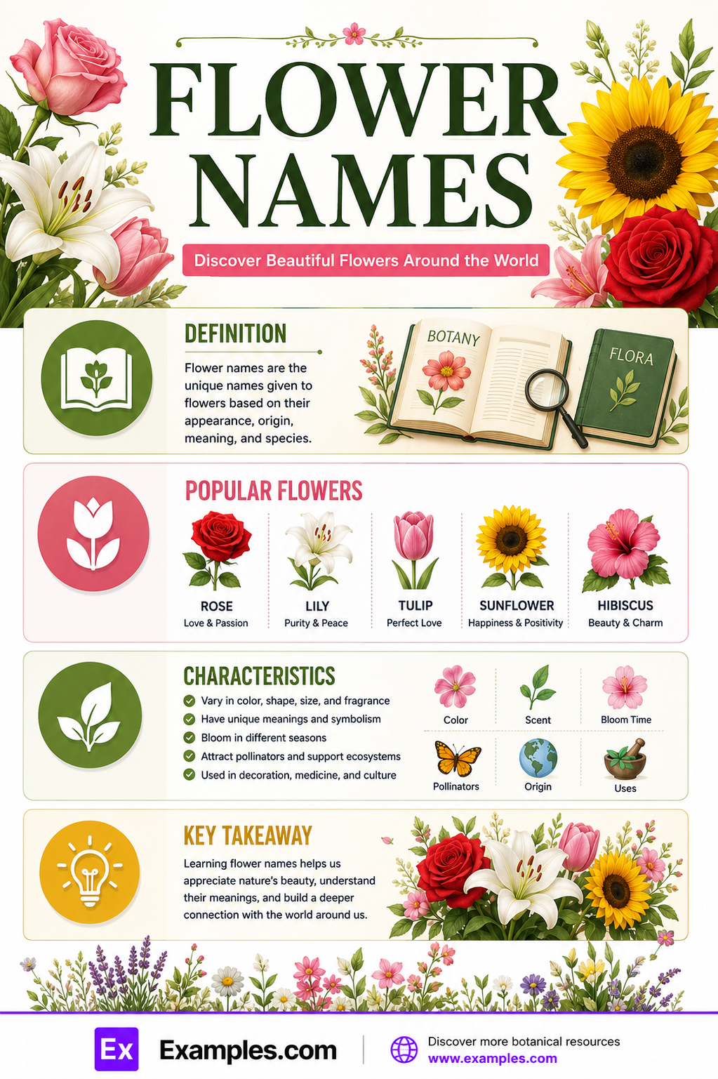100+ Flower Names: Meaning, Types, PDF