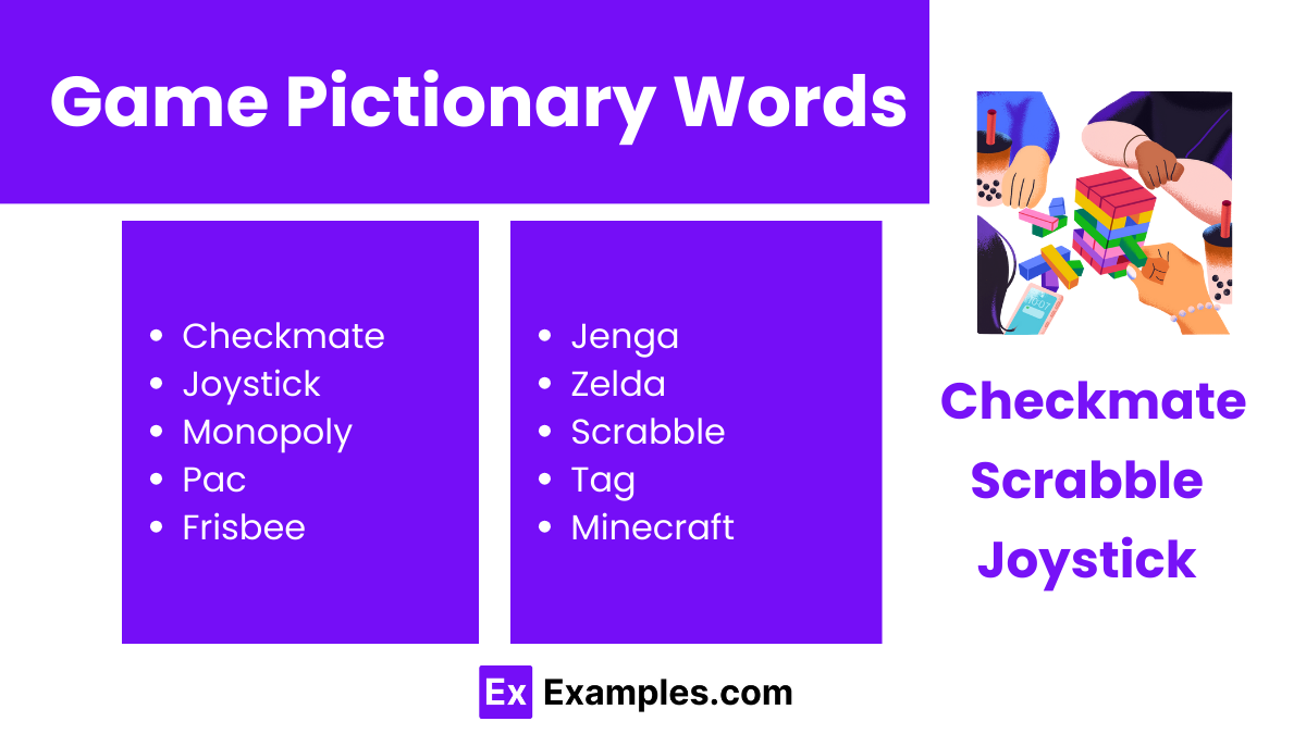 game pictionary words