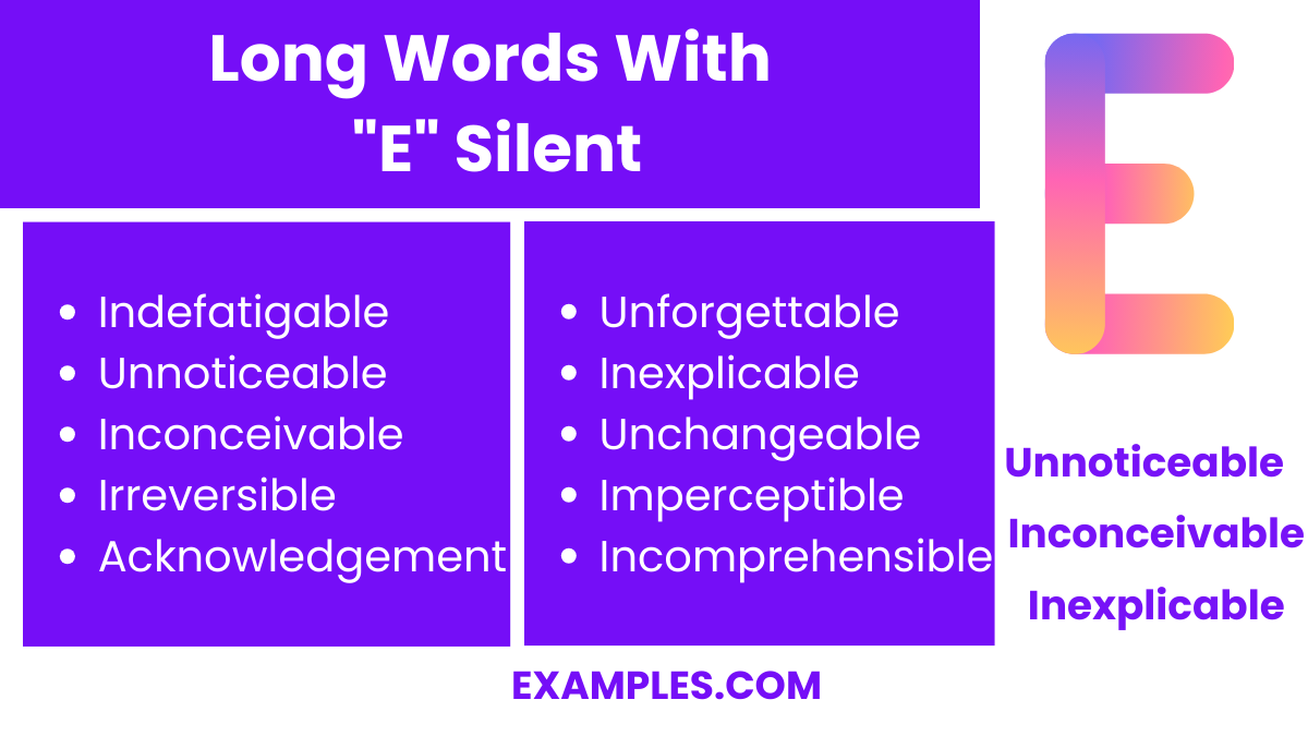 long word with e silent