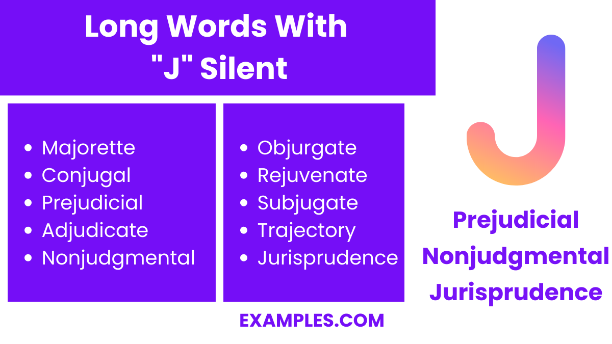 long words with j silent