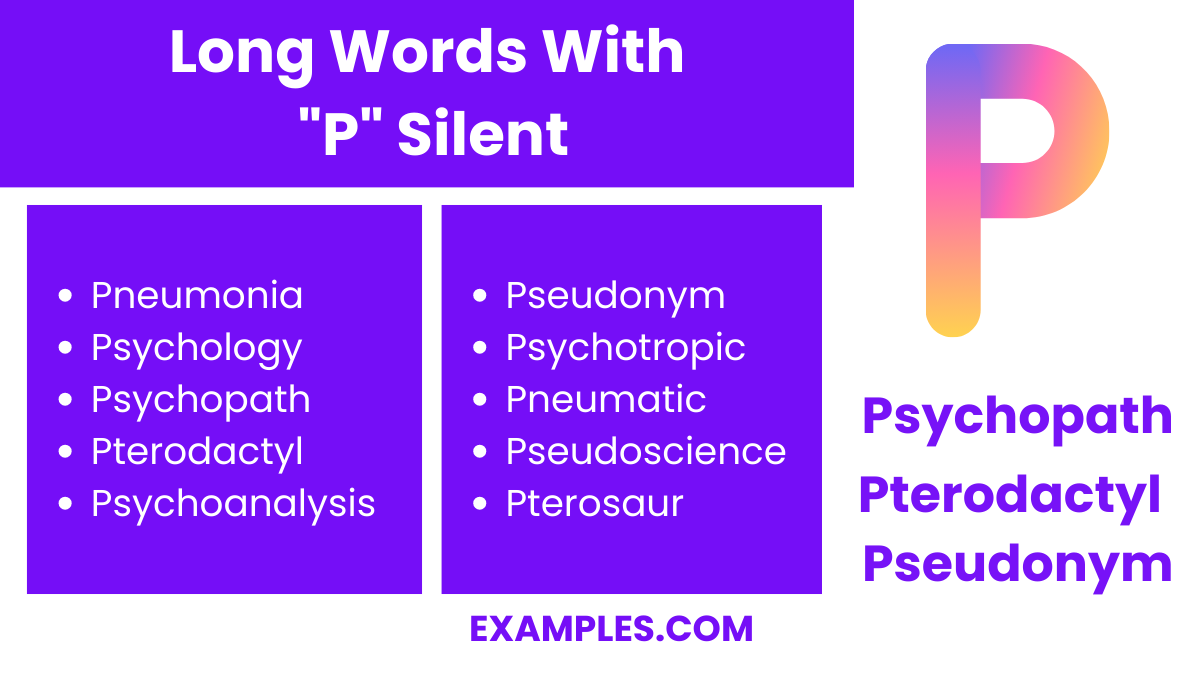 long words with p silent
