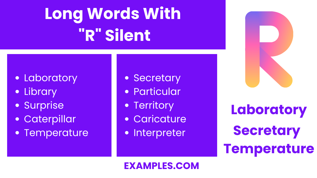 long words with r silent