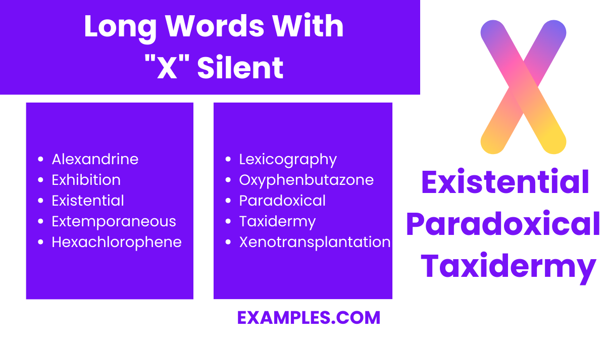 long words with x silent