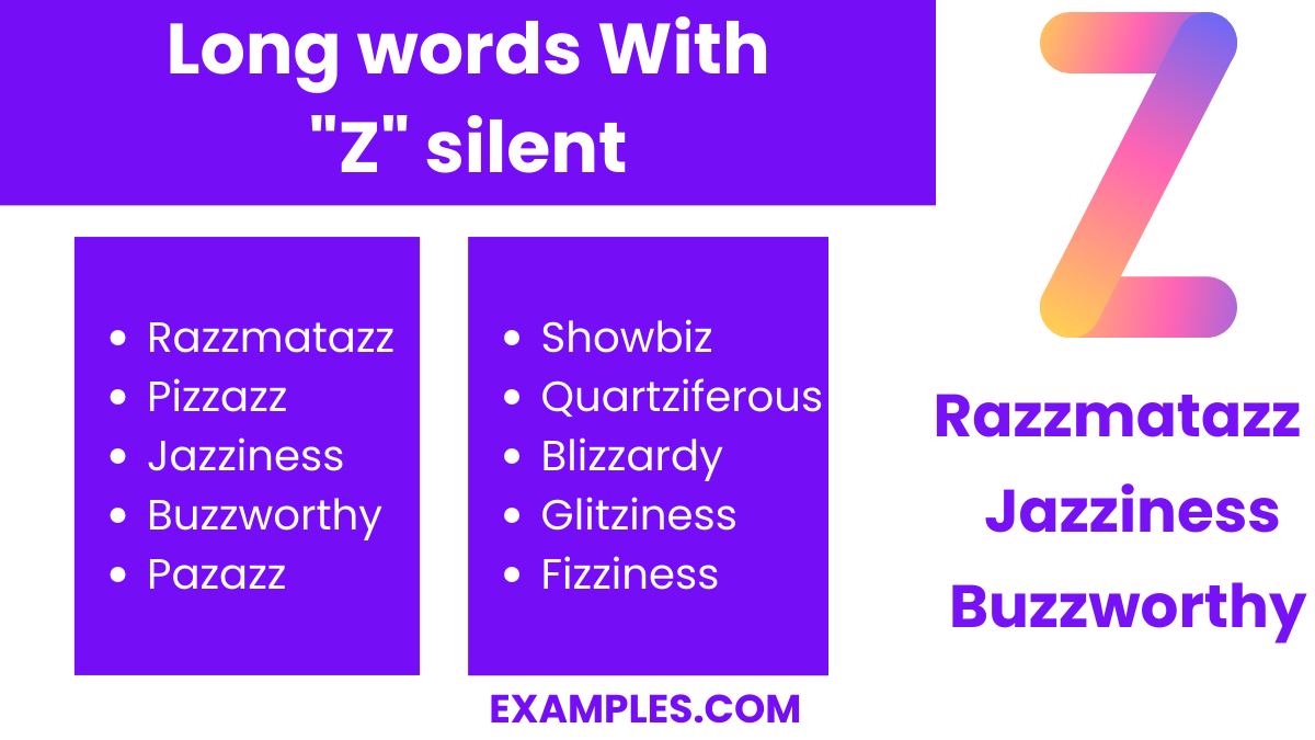 long words with z silent