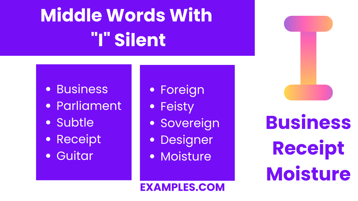 middle word with i silent