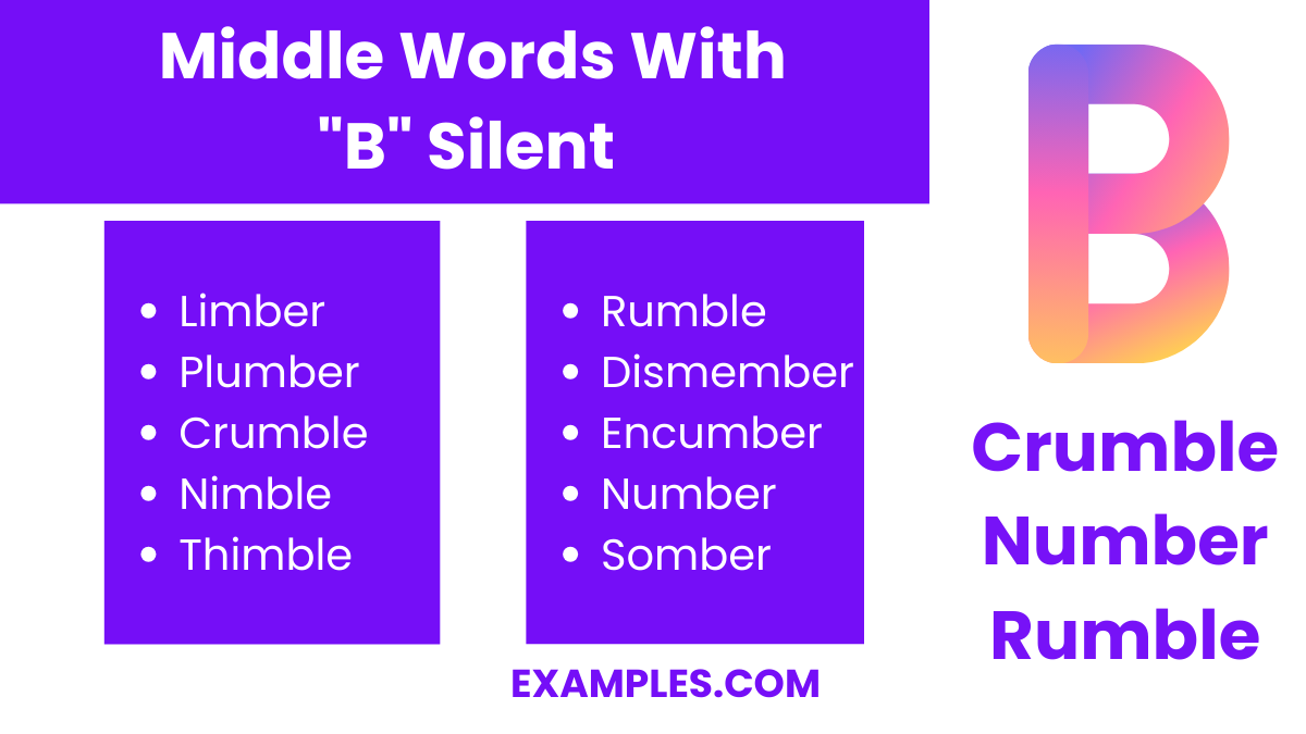 middle words with b silent